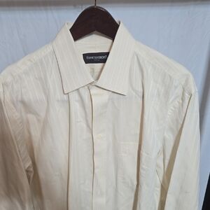 Kenneth Gordon Men's Cream Dress Shirt  17-35